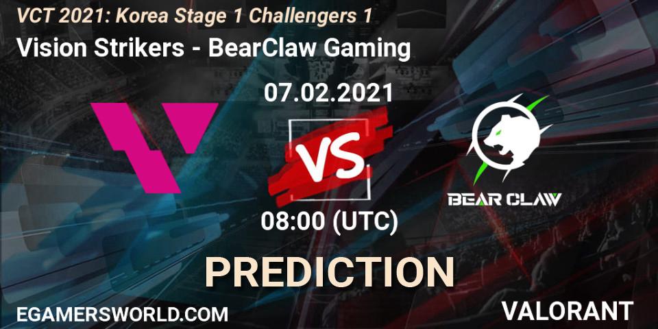 Vision Strikers - BearClaw Gaming: Maç tahminleri. 07.02.2021 at 12:00, VALORANT, VCT 2021: Korea Stage 1 Challengers 1