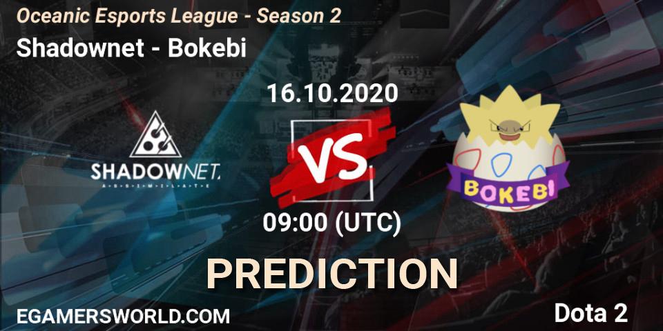 Shadownet - Bokebi: Maç tahminleri. 16.10.2020 at 09:22, Dota 2, Oceanic Esports League - Season 2