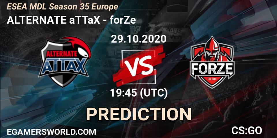 ALTERNATE aTTaX - forZe: Maç tahminleri. 29.10.2020 at 19:45, Counter-Strike (CS2), ESEA MDL Season 35 Europe