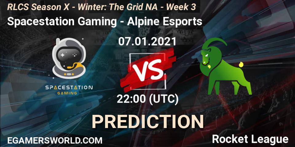 Spacestation Gaming - Alpine Esports: Maç tahminleri. 14.01.2021 at 22:00, Rocket League, RLCS Season X - Winter: The Grid NA - Week 3