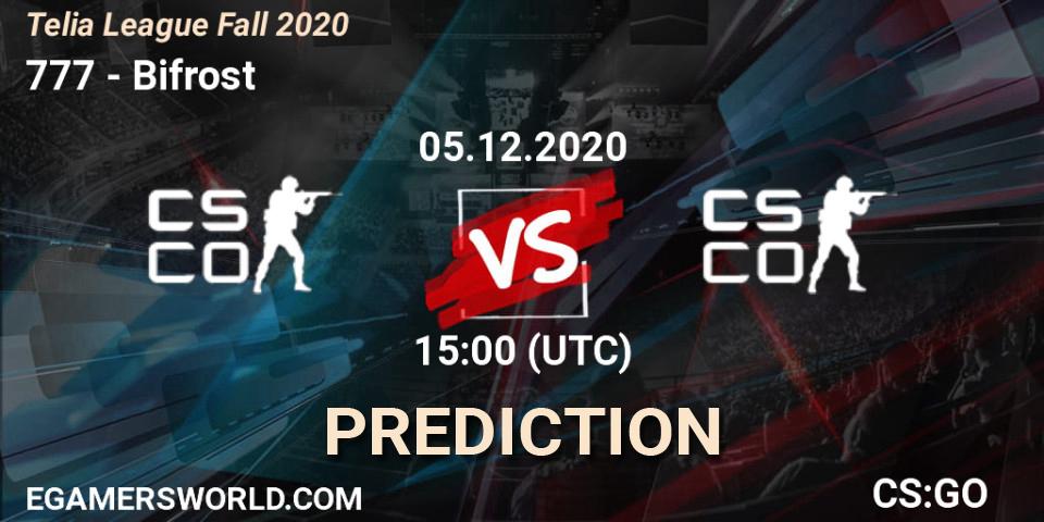 777 - Bifrost: Maç tahminleri. 05.12.2020 at 14:10, Counter-Strike (CS2), Telia League Fall 2020