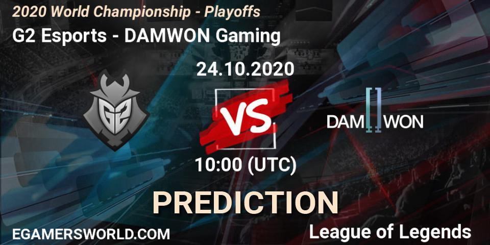 G2 Esports - DAMWON Gaming: Maç tahminleri. 24.10.20, LoL, 2020 World Championship - Playoffs