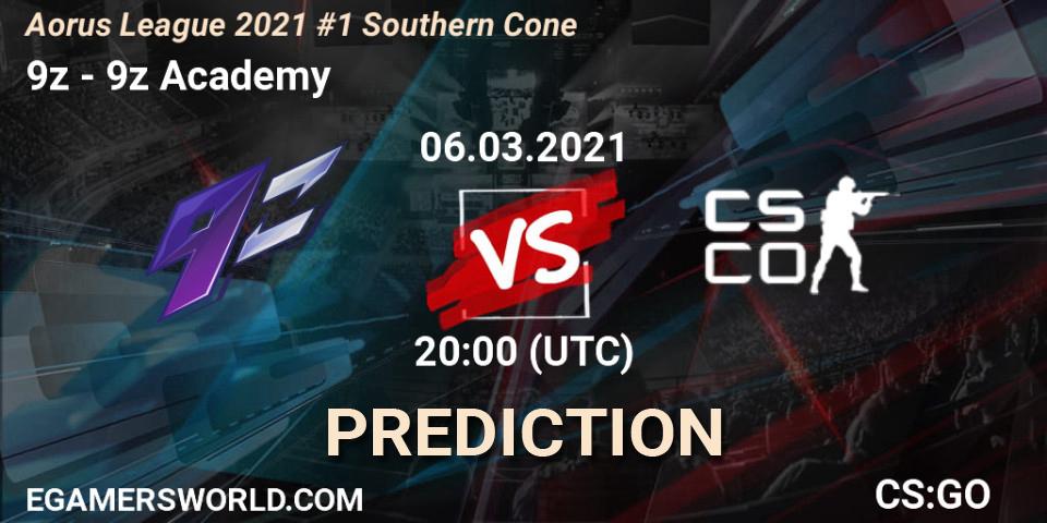 9z - 9z Academy: Maç tahminleri. 06.03.2021 at 20:00, Counter-Strike (CS2), Aorus League 2021 #1 Southern Cone