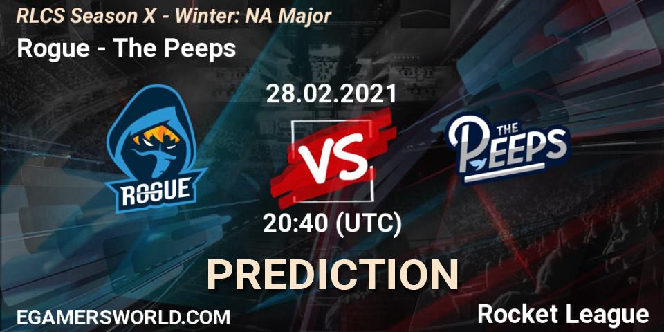 Rogue - The Peeps: Maç tahminleri. 28.02.21, Rocket League, RLCS Season X - Winter: NA Major