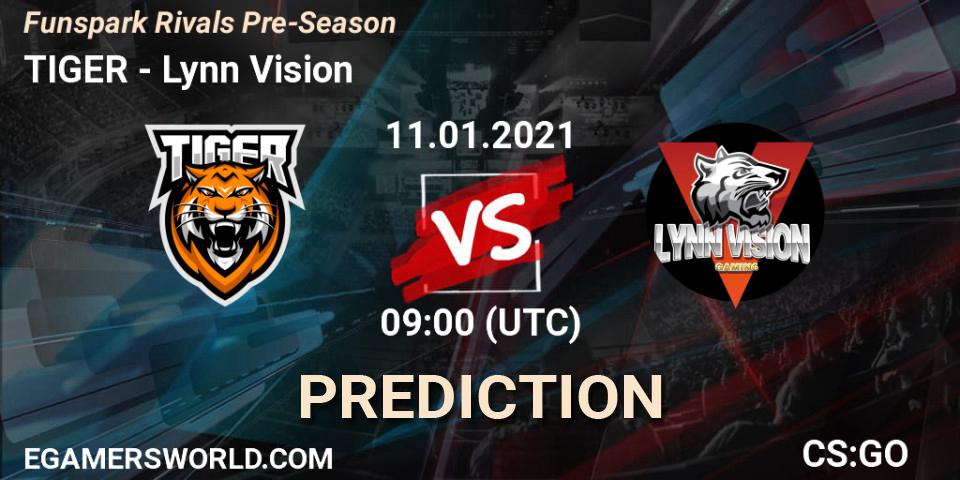 TIGER - Lynn Vision: Maç tahminleri. 11.01.2021 at 09:00, Counter-Strike (CS2), Funspark Rivals Pre-Season