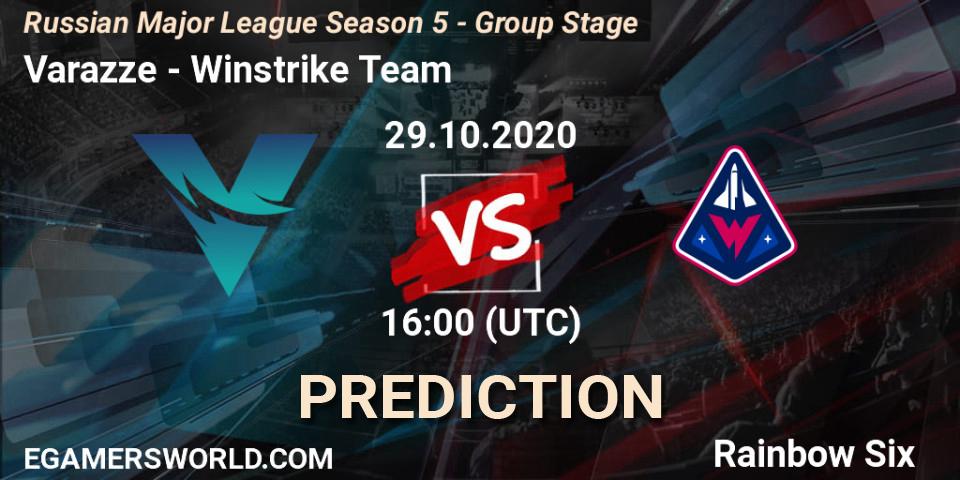Varazze - Winstrike Team: Maç tahminleri. 29.10.2020 at 16:00, Rainbow Six, Russian Major League Season 5 - Group Stage