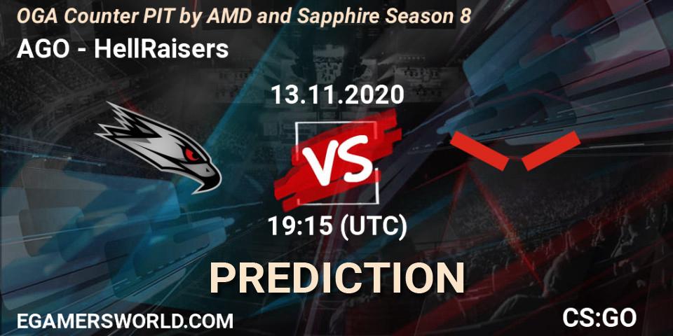 AGO - HellRaisers: Maç tahminleri. 13.11.2020 at 19:15, Counter-Strike (CS2), OGA Counter PIT by AMD and Sapphire Season 8