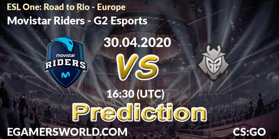 Movistar Riders - G2 Esports: Maç tahminleri. 30.04.2020 at 16:30, Counter-Strike (CS2), ESL One: Road to Rio - Europe