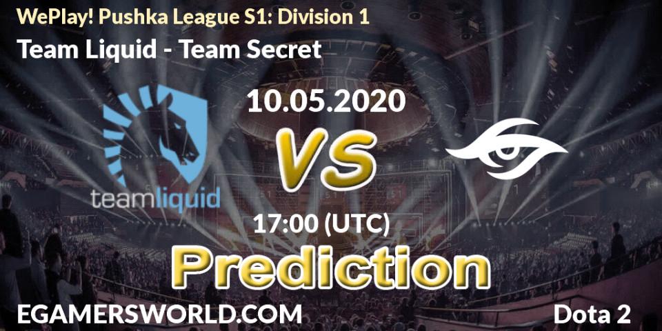 Team Liquid - Team Secret: Maç tahminleri. 10.05.2020 at 15:43, Dota 2, WePlay! Pushka League S1: Division 1