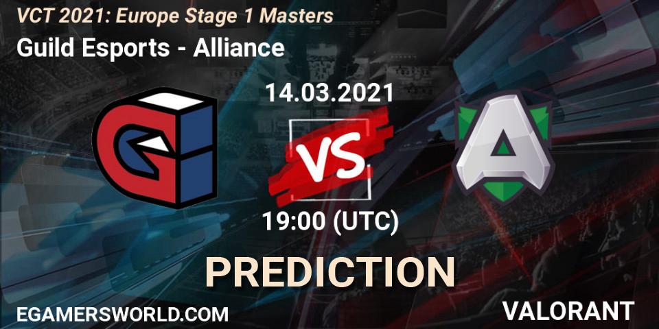 Guild Esports - Alliance: Maç tahminleri. 14.03.2021 at 19:00, VALORANT, VCT 2021: Europe Stage 1 Masters