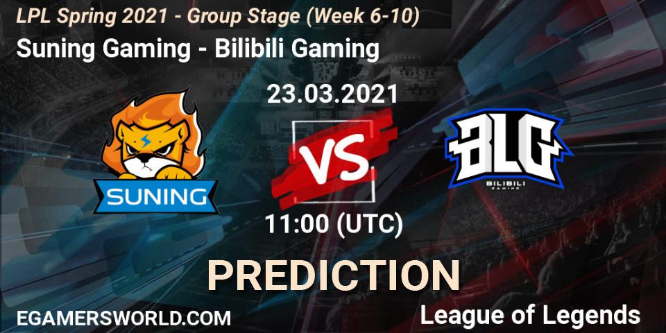 Suning Gaming - Bilibili Gaming: Maç tahminleri. 23.03.21, LoL, LPL Spring 2021 - Group Stage (Week 6-10)