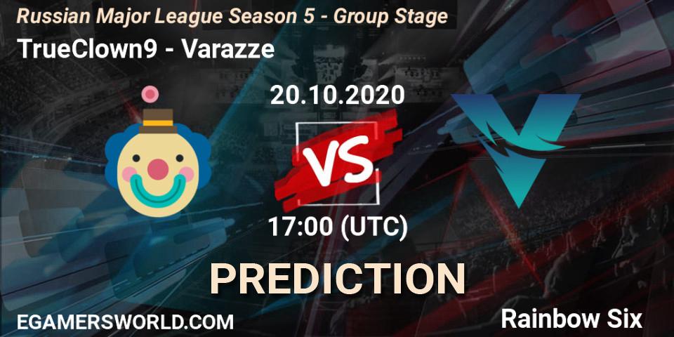 TrueClown9 - Varazze: Maç tahminleri. 20.10.2020 at 17:00, Rainbow Six, Russian Major League Season 5 - Group Stage