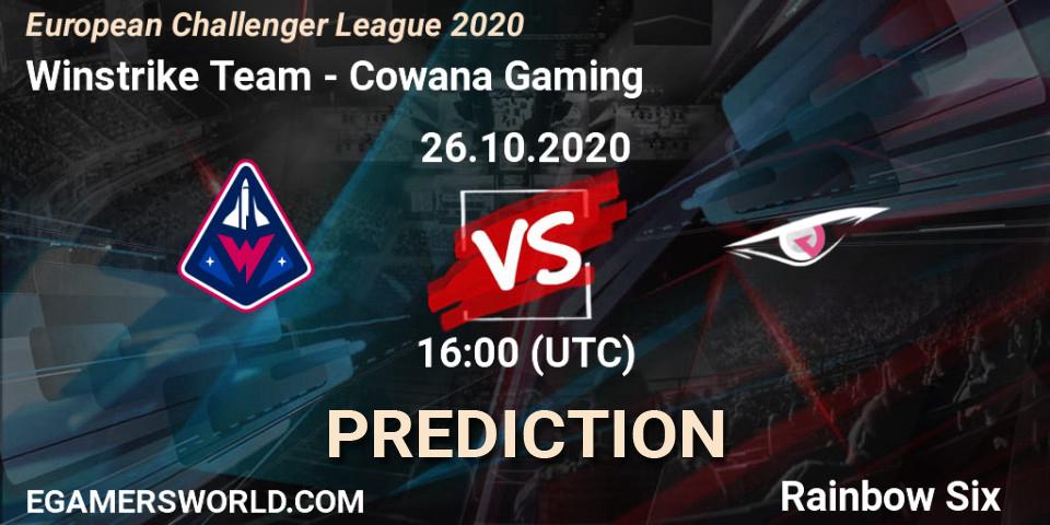 Winstrike Team - Cowana Gaming: Maç tahminleri. 26.10.2020 at 16:00, Rainbow Six, European Challenger League 2020