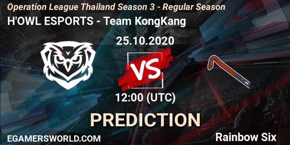 H'OWL ESPORTS - Team KongKang: Maç tahminleri. 25.10.2020 at 12:00, Rainbow Six, Operation League Thailand Season 3 - Regular Season