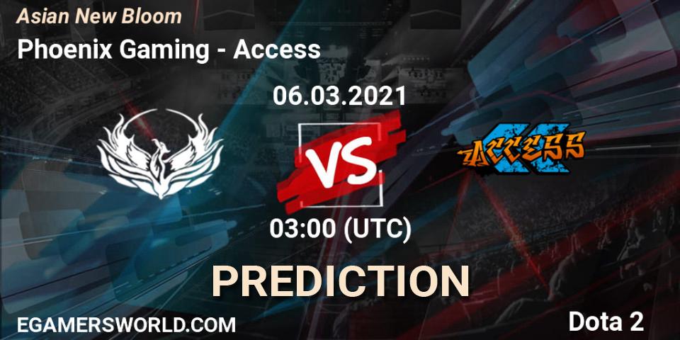 Phoenix Gaming - Access: Maç tahminleri. 06.03.2021 at 03:15, Dota 2, Asian New Bloom
