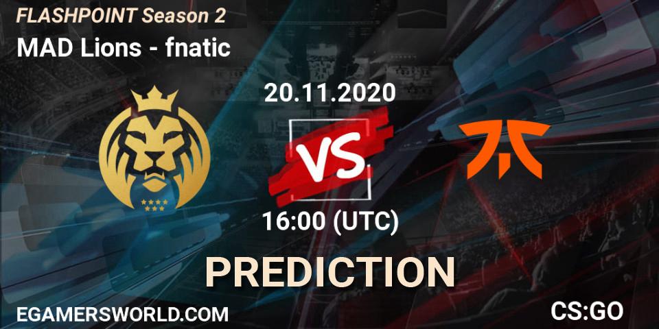 MAD Lions - fnatic: Maç tahminleri. 20.11.2020 at 16:00, Counter-Strike (CS2), Flashpoint Season 2