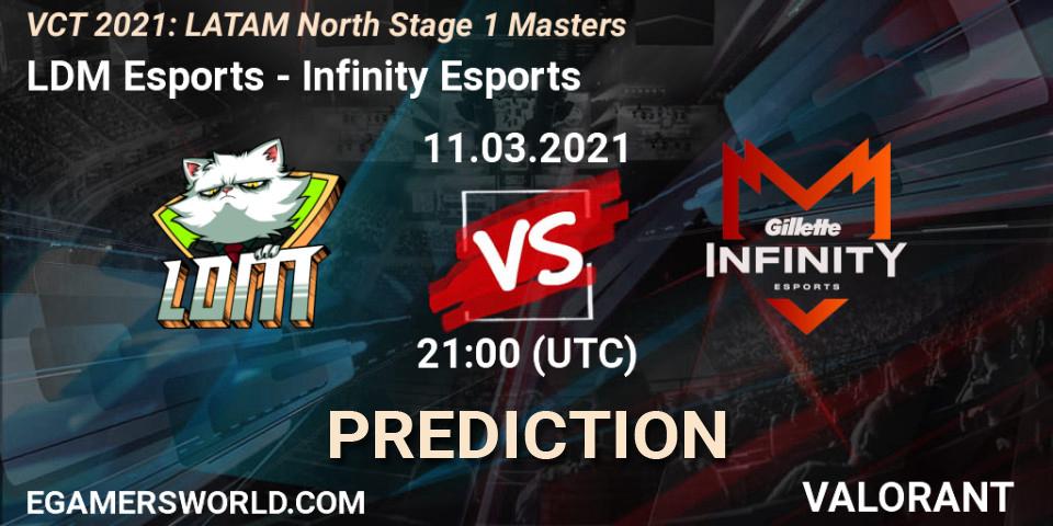 LDM Esports - Infinity Esports: Maç tahminleri. 11.03.2021 at 21:00, VALORANT, VCT 2021: LATAM North Stage 1 Masters