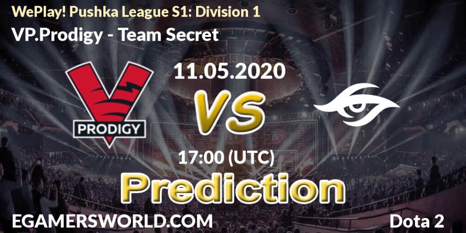 VP.Prodigy - Team Secret: Maç tahminleri. 11.05.2020 at 17:20, Dota 2, WePlay! Pushka League S1: Division 1