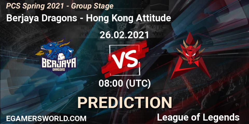 Berjaya Dragons - Hong Kong Attitude: Maç tahminleri. 26.02.2021 at 08:00, LoL, PCS Spring 2021 - Group Stage