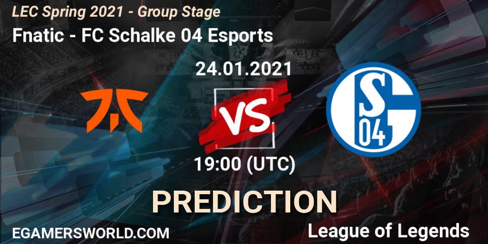 Fnatic - FC Schalke 04 Esports: Maç tahminleri. 24.01.21, LoL, LEC Spring 2021 - Group Stage