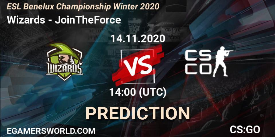 Wizards - JoinTheForce: Maç tahminleri. 14.11.2020 at 14:00, Counter-Strike (CS2), ESL Benelux Championship Winter 2020