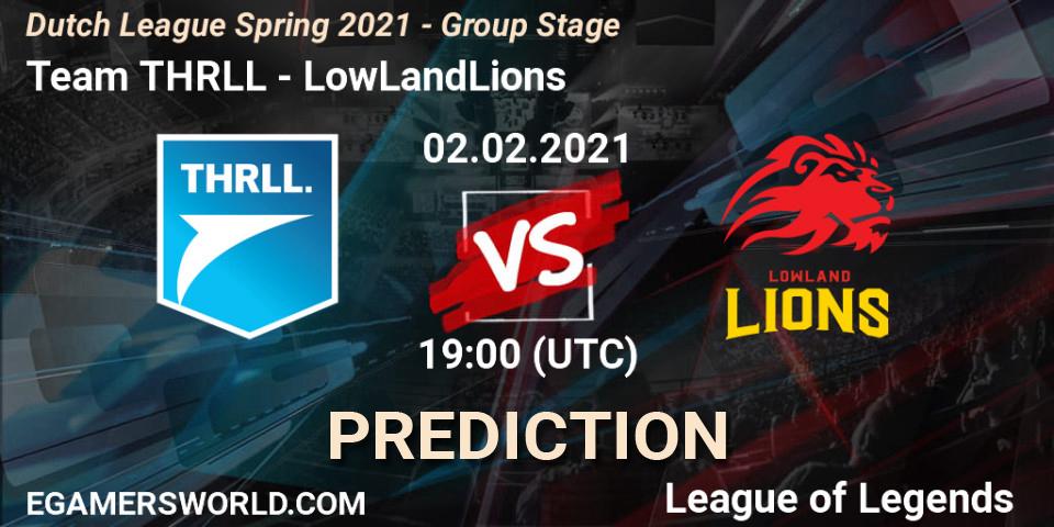 Team THRLL - LowLandLions: Maç tahminleri. 02.02.2021 at 19:00, LoL, Dutch League Spring 2021 - Group Stage