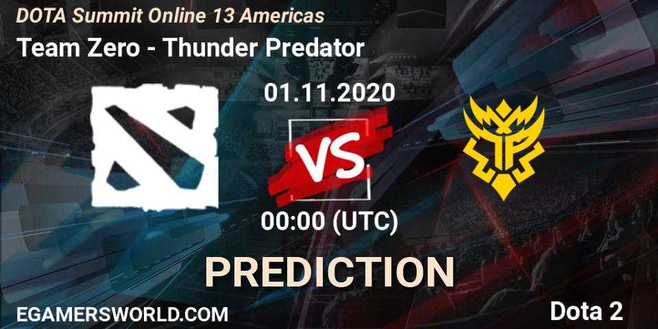 Team Zero - Thunder Predator: Maç tahminleri. 01.11.2020 at 01:05, Dota 2, DOTA Summit 13: Americas