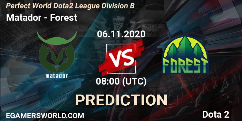 Matador - Forest: Maç tahminleri. 06.11.2020 at 06:52, Dota 2, Perfect World Dota2 League Division B
