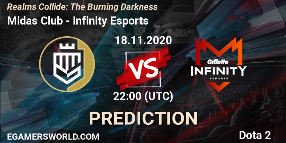 Midas Club - Infinity Esports: Maç tahminleri. 18.11.20, Dota 2, Realms Collide: The Burning Darkness