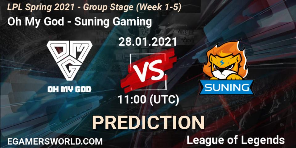 Oh My God - Suning Gaming: Maç tahminleri. 28.01.2021 at 11:13, LoL, LPL Spring 2021 - Group Stage (Week 1-5)