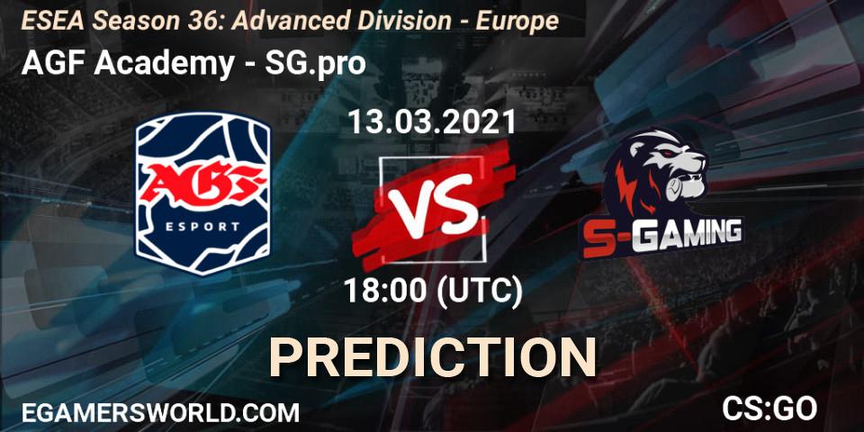 AGF Academy - SG.pro: Maç tahminleri. 14.03.2021 at 18:00, Counter-Strike (CS2), ESEA Season 36: Europe - Advanced Division