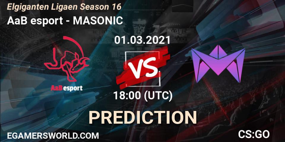 AaB esport - MASONIC: Maç tahminleri. 01.03.2021 at 18:00, Counter-Strike (CS2), Elgiganten Ligaen Season 16