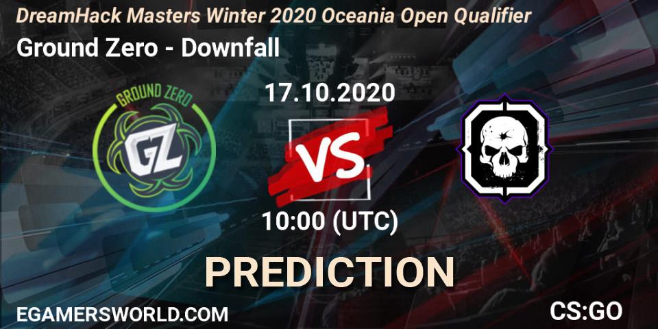 Ground Zero - Downfall: Maç tahminleri. 17.10.2020 at 10:00, Counter-Strike (CS2), DreamHack Masters Winter 2020 Oceania Open Qualifier
