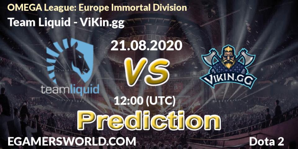 Team Liquid - ViKin.gg: Maç tahminleri. 21.08.2020 at 12:03, Dota 2, OMEGA League: Europe Immortal Division