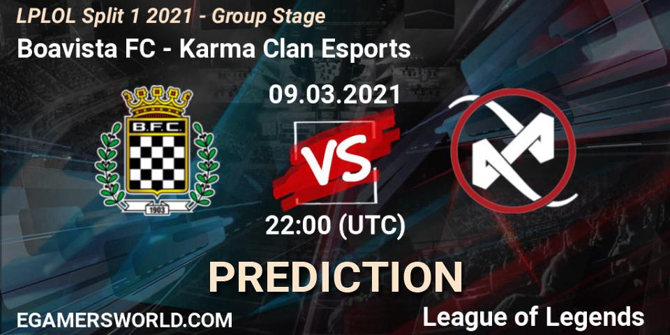 Boavista FC - Karma Clan Esports: Maç tahminleri. 09.03.2021 at 22:00, LoL, LPLOL Split 1 2021 - Group Stage