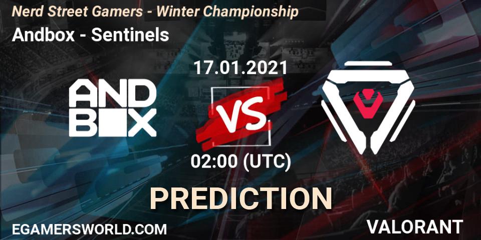 Andbox - Sentinels: Maç tahminleri. 17.01.2021 at 00:30, VALORANT, Nerd Street Gamers - Winter Championship