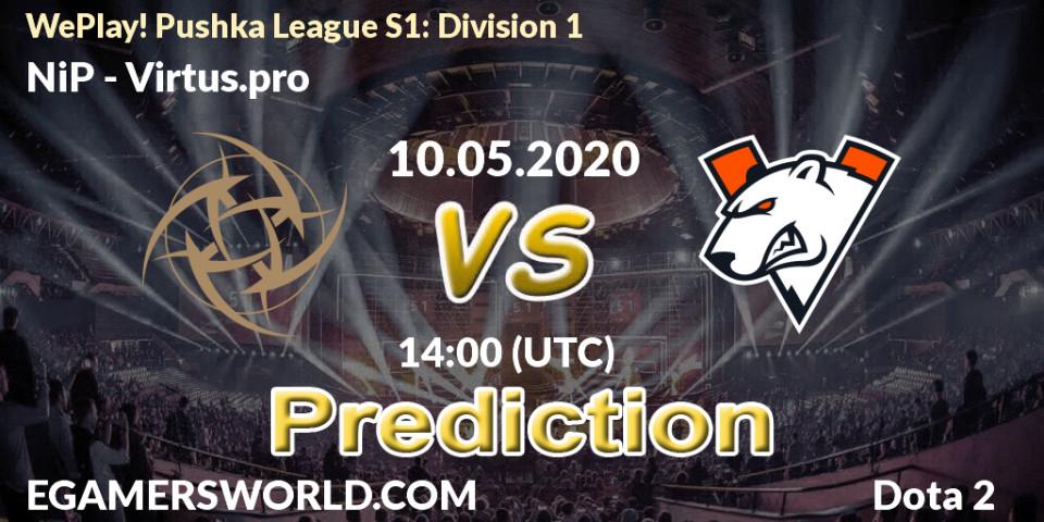 NiP - Virtus.pro: Maç tahminleri. 10.05.2020 at 13:30, Dota 2, WePlay! Pushka League S1: Division 1