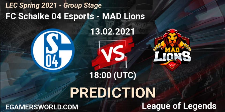 FC Schalke 04 Esports - MAD Lions: Maç tahminleri. 13.02.2021 at 18:00, LoL, LEC Spring 2021 - Group Stage