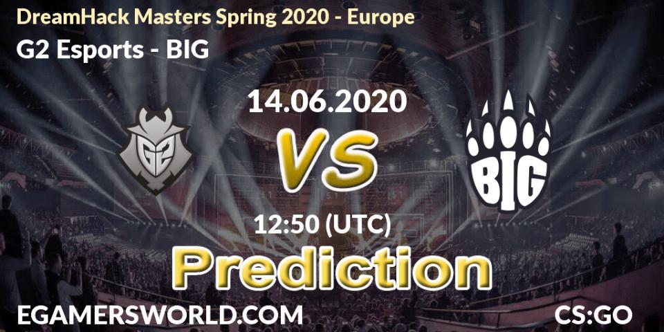 G2 Esports - BIG: Maç tahminleri. 14.06.2020 at 12:50, Counter-Strike (CS2), DreamHack Masters Spring 2020 - Europe