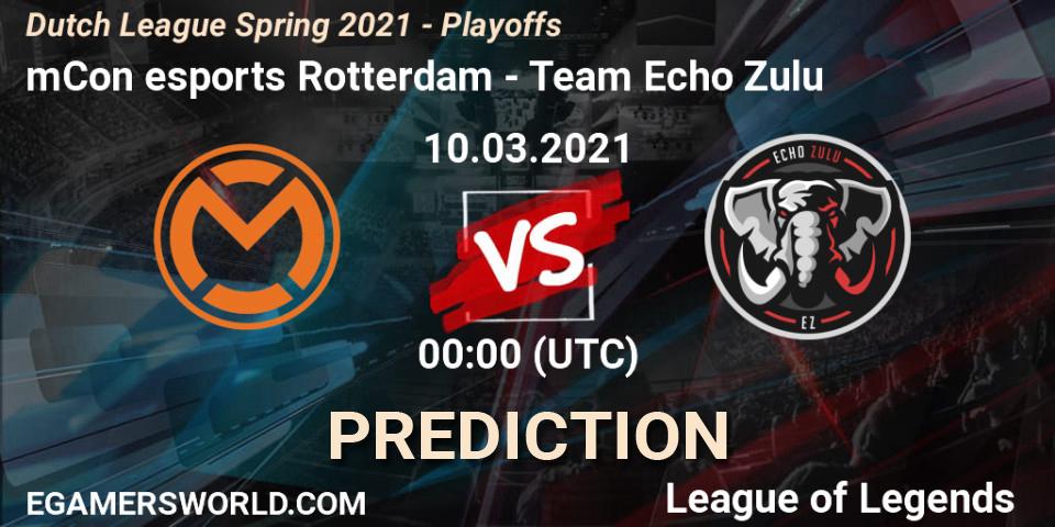 mCon esports Rotterdam - Team Echo Zulu: Maç tahminleri. 10.03.2021 at 18:00, LoL, Dutch League Spring 2021 - Playoffs