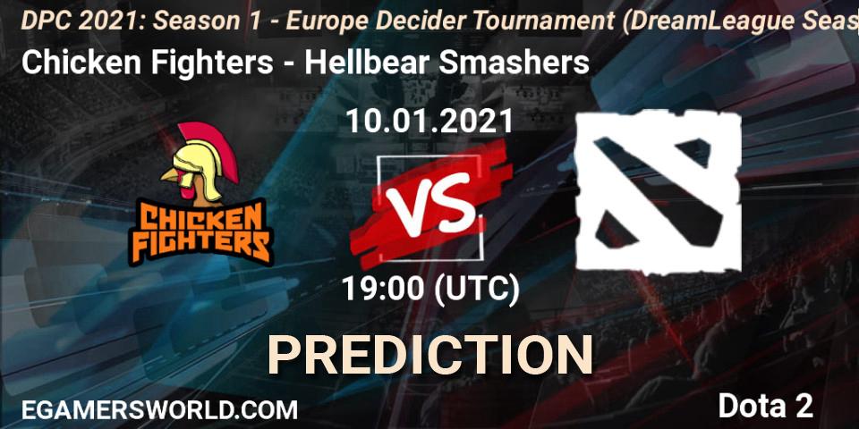 Chicken Fighters - Hellbear Smashers: Maç tahminleri. 10.01.2021 at 19:03, Dota 2, DPC 2021: Season 1 - Europe Decider Tournament (DreamLeague Season 14)