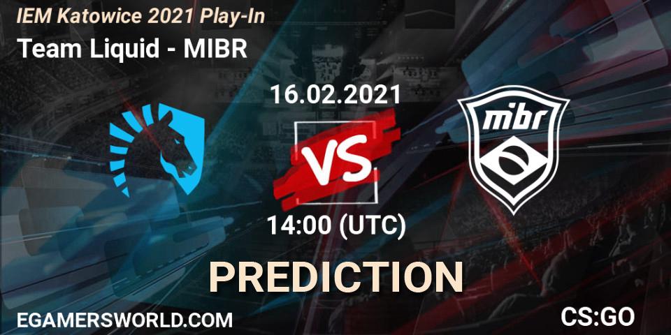 Team Liquid - MIBR: Maç tahminleri. 16.02.2021 at 14:00, Counter-Strike (CS2), IEM Katowice 2021 Play-In