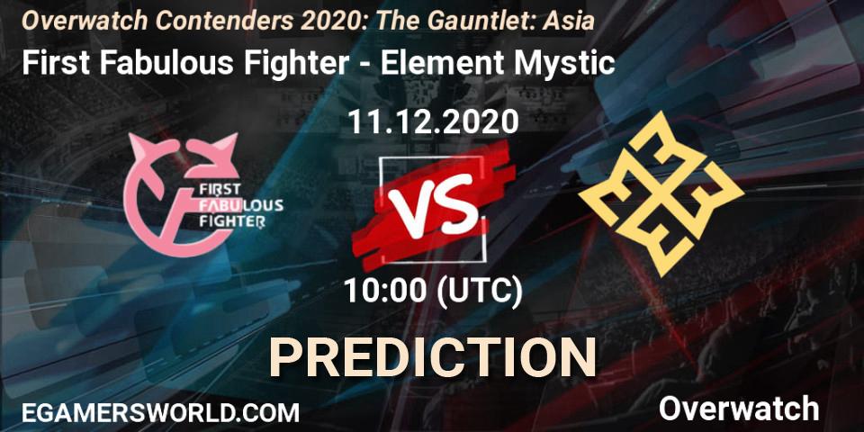 First Fabulous Fighter - Element Mystic: Maç tahminleri. 11.12.20, Overwatch, Overwatch Contenders 2020: The Gauntlet: Asia