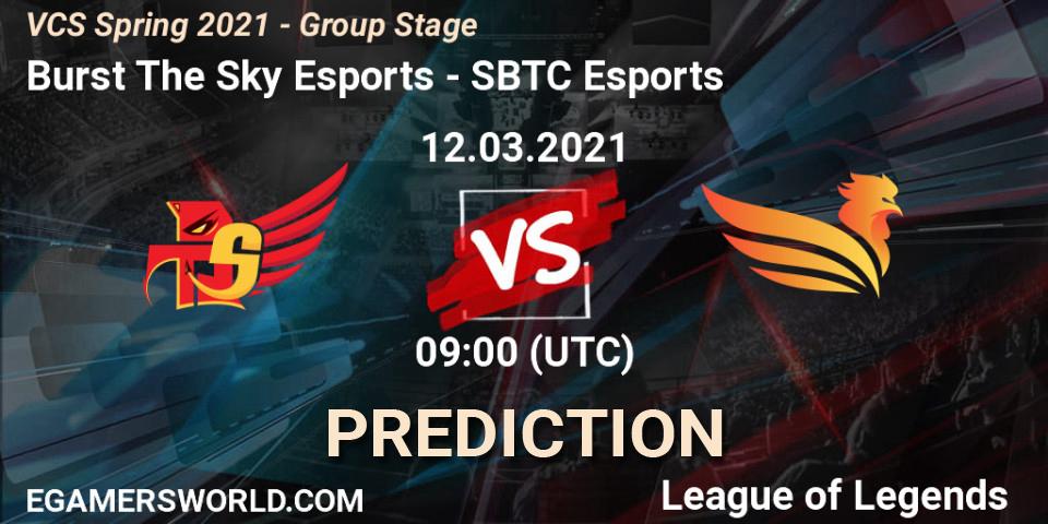 Burst The Sky Esports - SBTC Esports: Maç tahminleri. 12.03.2021 at 10:00, LoL, VCS Spring 2021 - Group Stage