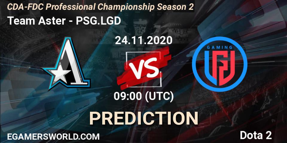 Team Aster - PSG.LGD: Maç tahminleri. 24.11.2020 at 08:21, Dota 2, CDA-FDC Professional Championship Season 2