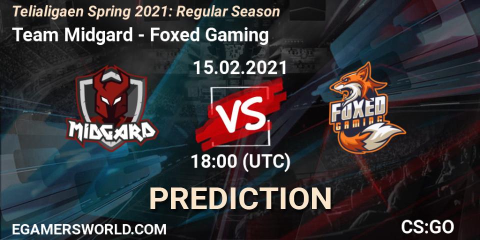 Team Midgard - Foxed Gaming: Maç tahminleri. 15.02.2021 at 18:00, Counter-Strike (CS2), Telialigaen Spring 2021: Regular Season
