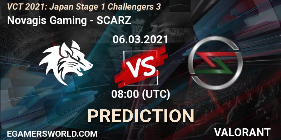 Novagis Gaming - SCARZ: Maç tahminleri. 06.03.2021 at 08:00, VALORANT, VCT 2021: Japan Stage 1 Challengers 3