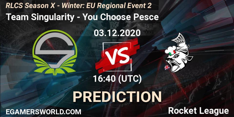 Team Singularity - You Choose Pesce: Maç tahminleri. 03.12.2020 at 16:40, Rocket League, RLCS Season X - Winter: EU Regional Event 2