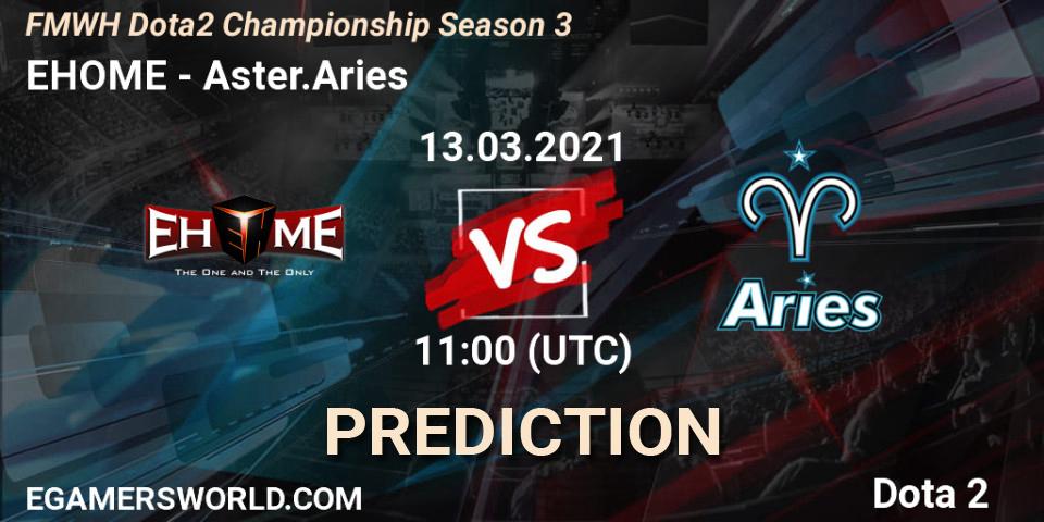 EHOME - Aster.Aries: Maç tahminleri. 08.03.2021 at 11:20, Dota 2, FMWH Dota2 Championship Season 3