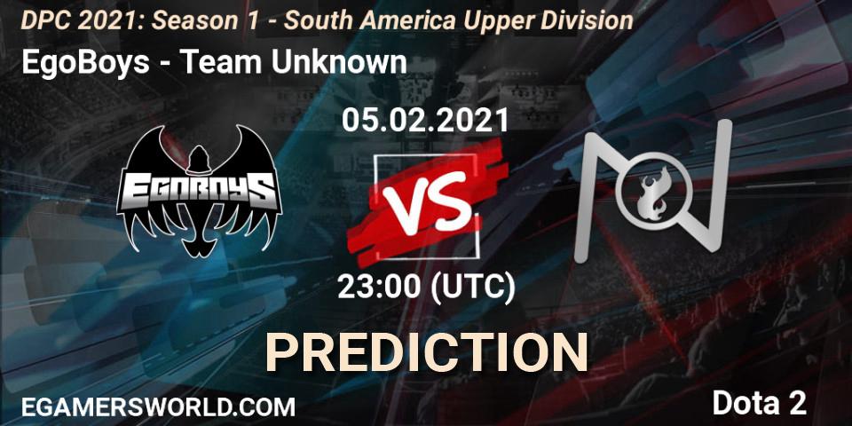 EgoBoys - Team Unknown: Maç tahminleri. 05.02.2021 at 23:01, Dota 2, DPC 2021: Season 1 - South America Upper Division
